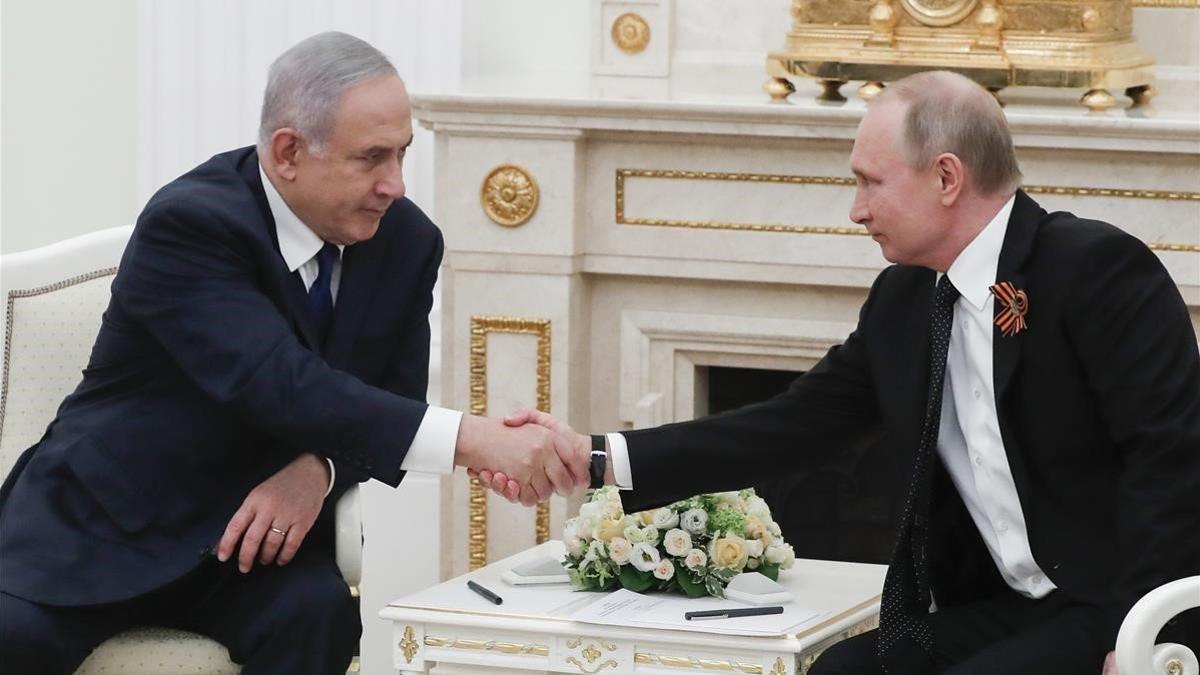 vladimir putin  y binyamin netanyahu