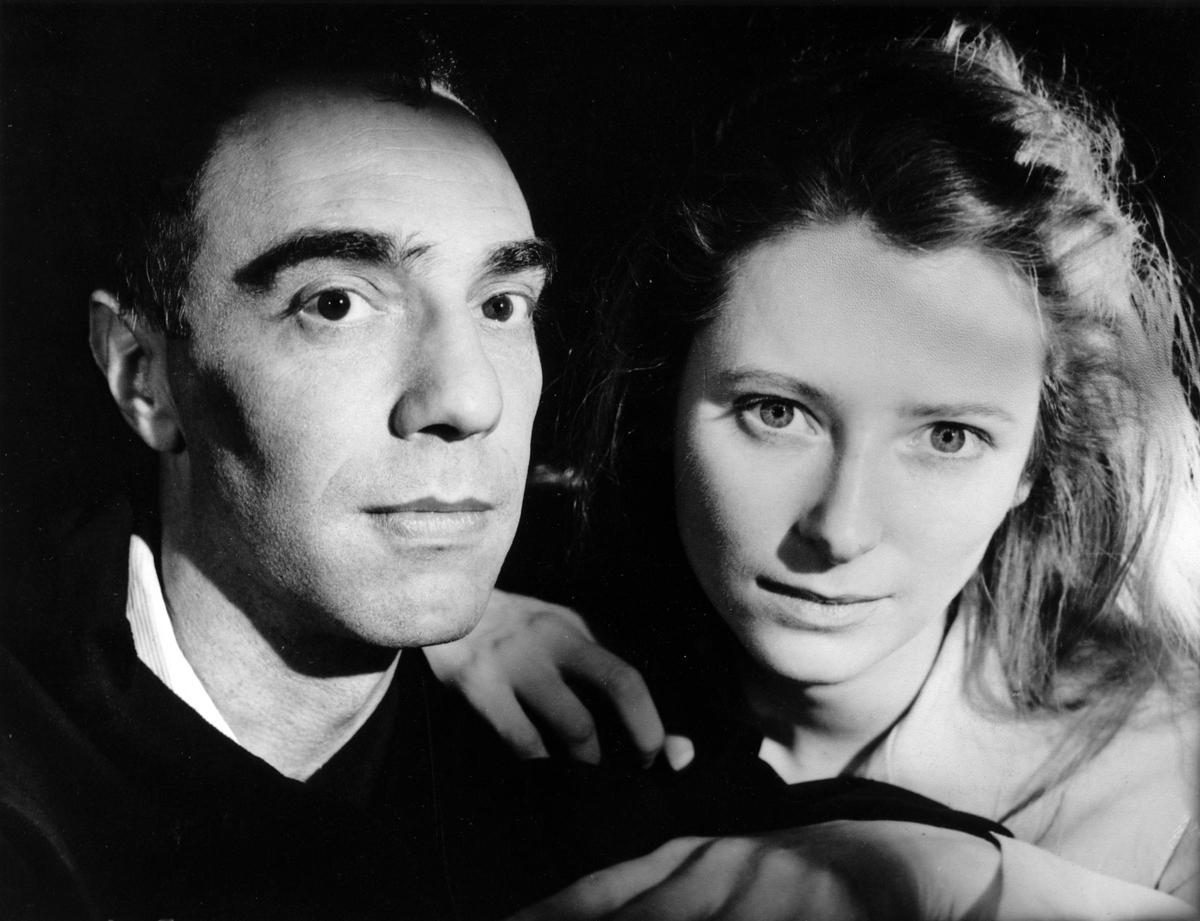 La actriz Tilda Swinton con el director experimental Derek Jarman.