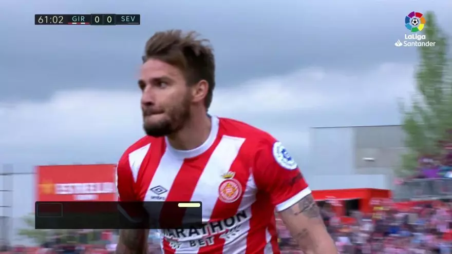 LaLiga Santander: El gol del Girona - Sevilla (1-0)