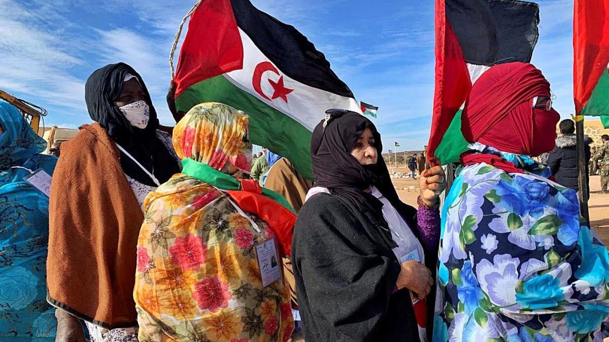 Un grup de dones del Front Polisario.