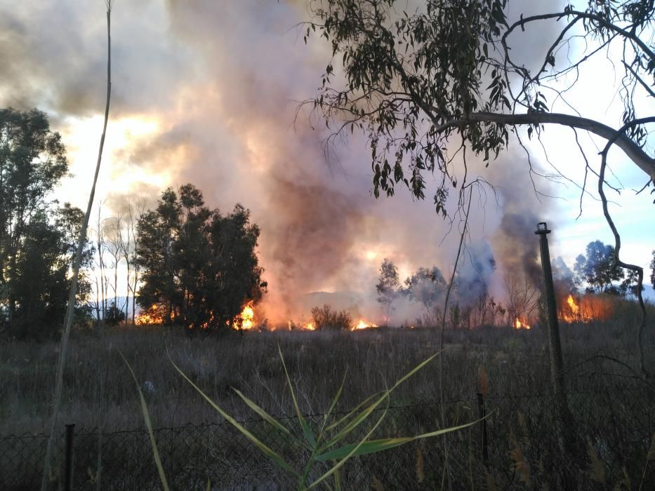 Un incendio obliga a desalojar el camping de Almenara