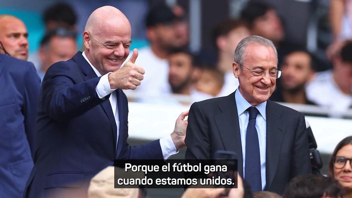 Infantino: "Felicito a Ceferin, Al-Khelaifi y a Florentino: gana el fútbol"
