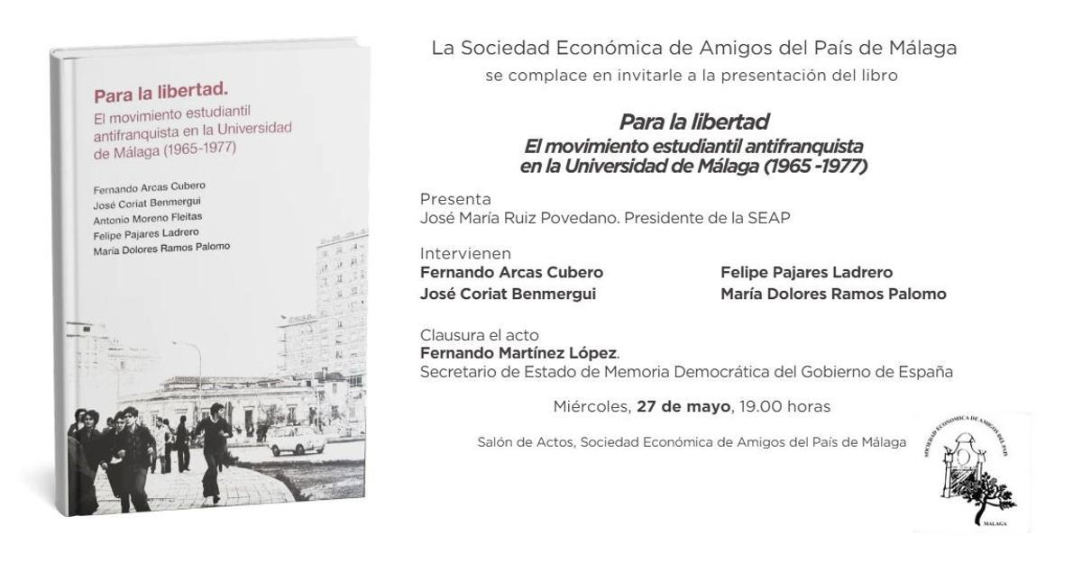 El libro colectivo sobre el movimiento estudiantil antifranquista ha sido publicado por Ediciones del Genal.