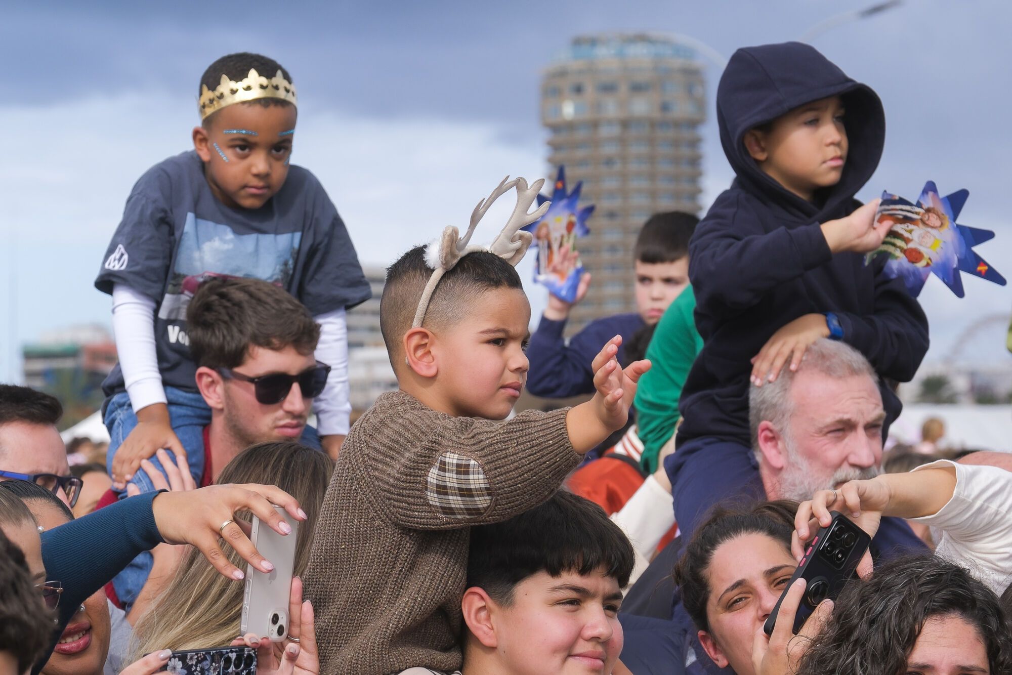 Llegada de los Reyes Magos, en la Base Naval 