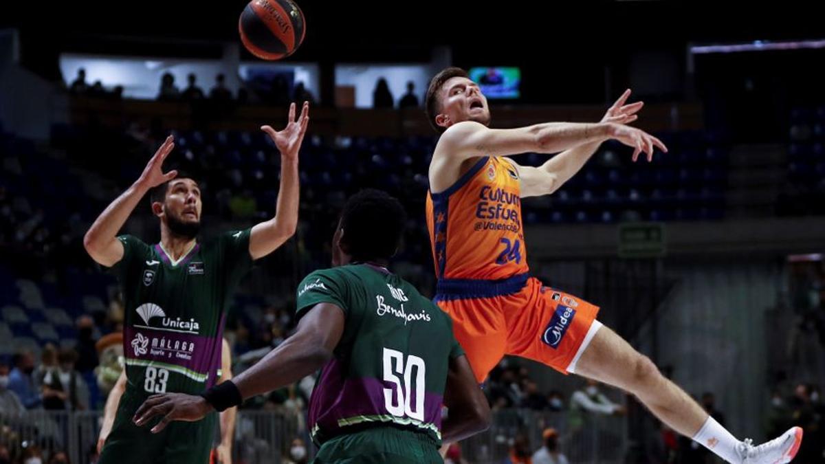 Hermannsson, en el partido del 9 de enero contra el Unicaja Málaga