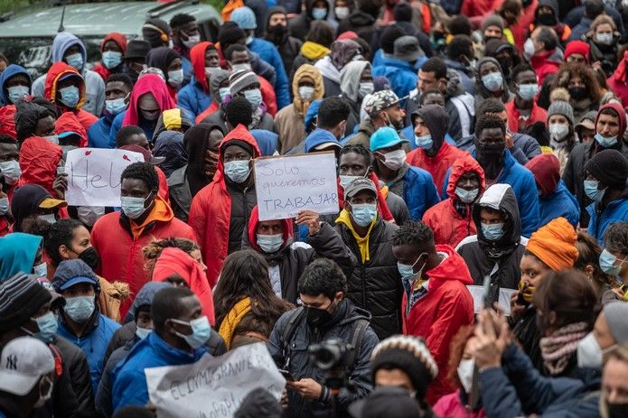 Manifestación en Tenerife contra las políticas migratorias