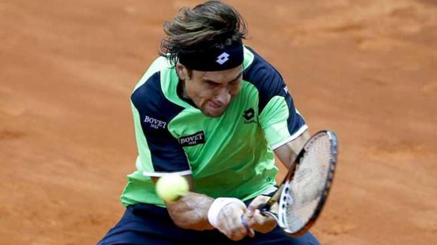 David Ferrer, sobre la pista.