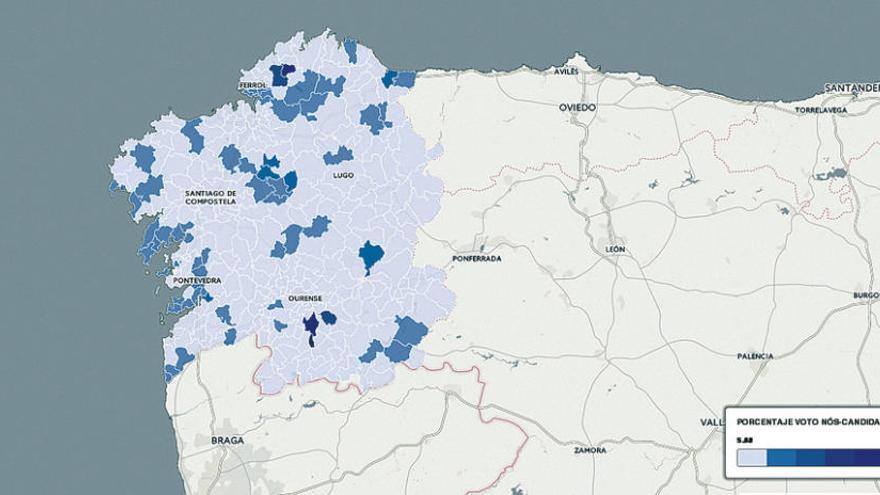 El nacionalismo del BNG es barrido de las urbes y resiste en localidades