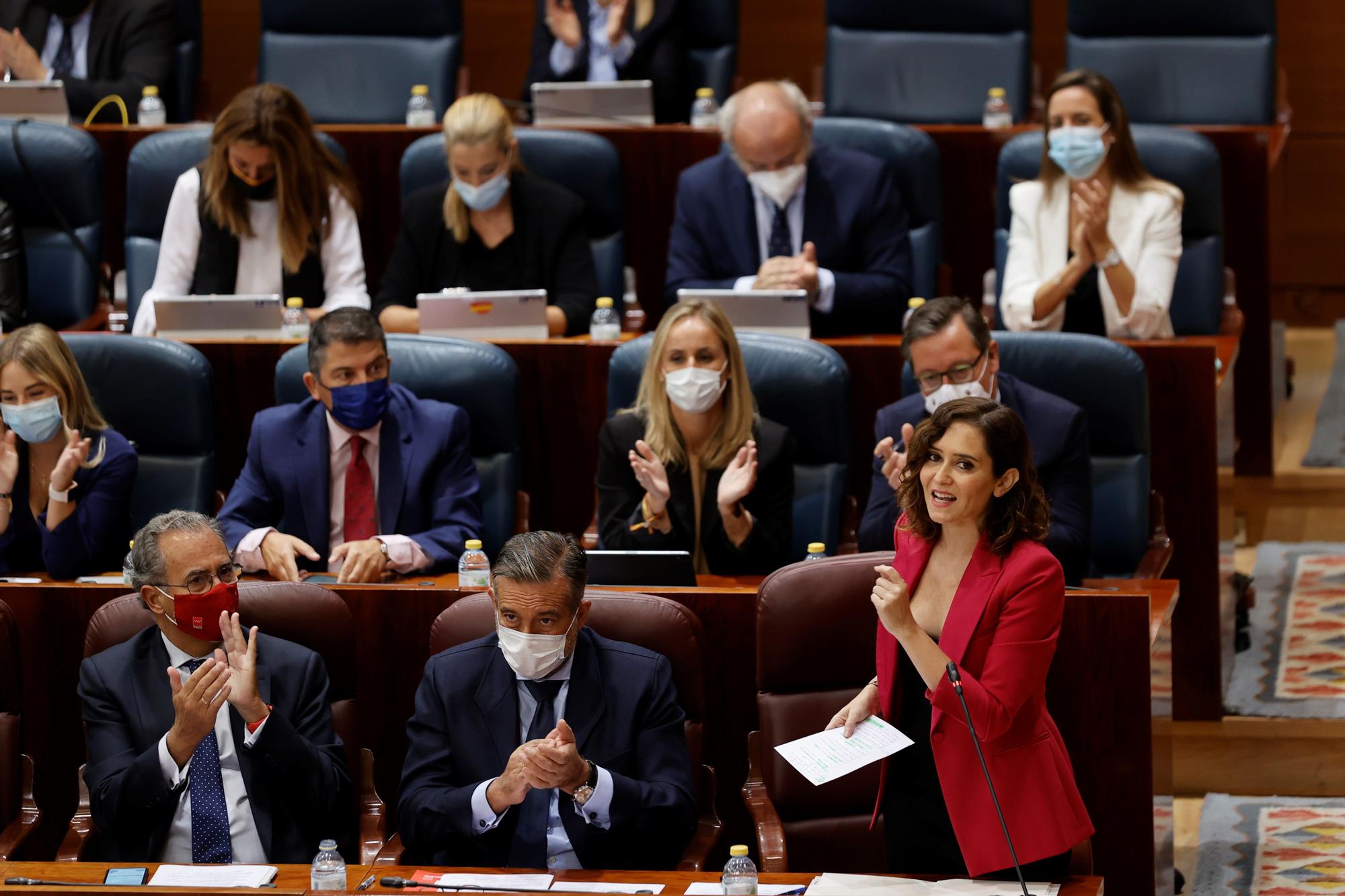 Isabel Díaz Ayuso en la Asamblea de Madrid