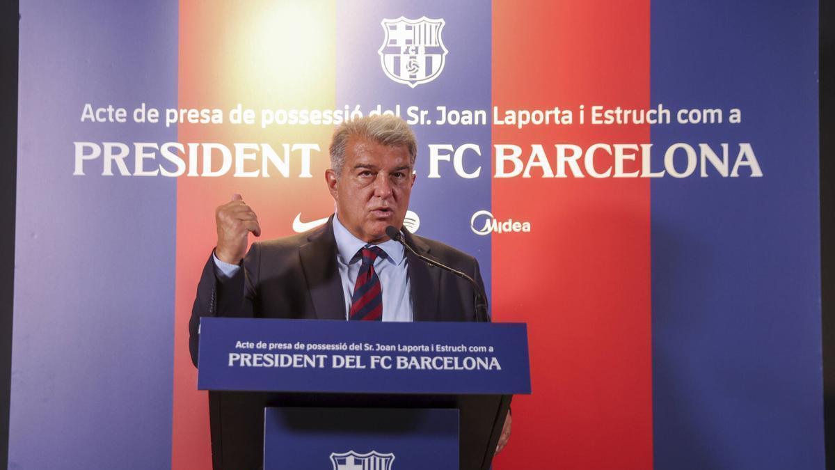 Joan Laporta: "Estamos aquí porque queremos y defendemos al Barça"