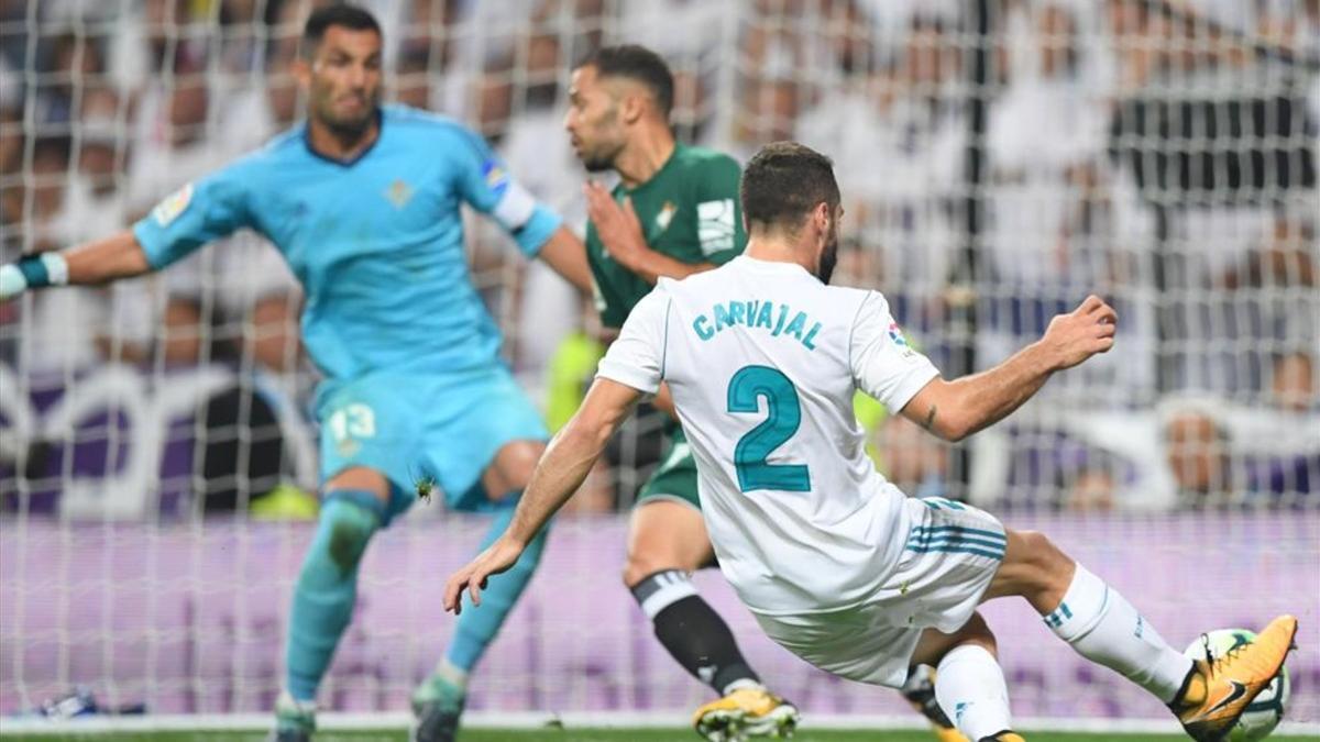 Carvajal en un encuentro frente al Betis