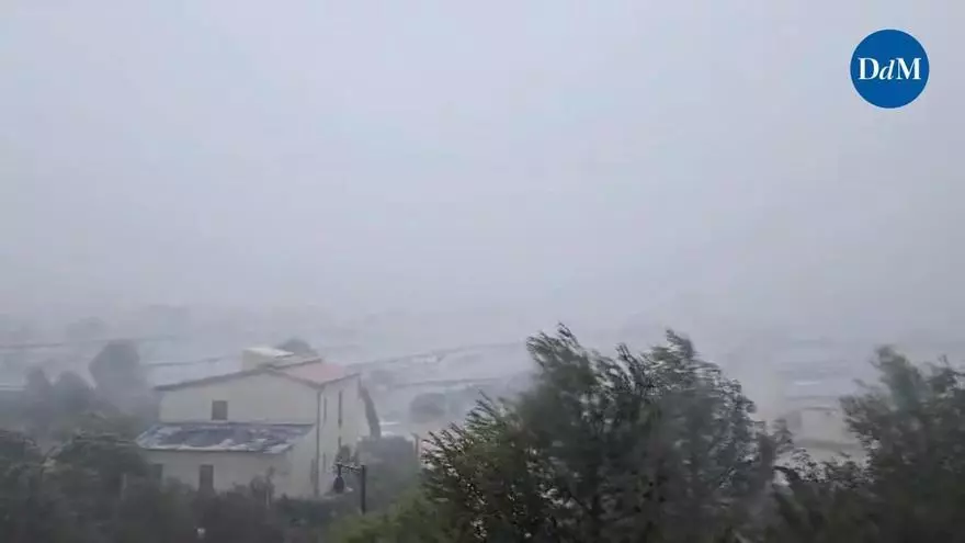 La alerta naranja deja intensas lluvias y rachas de viento en Mallorca