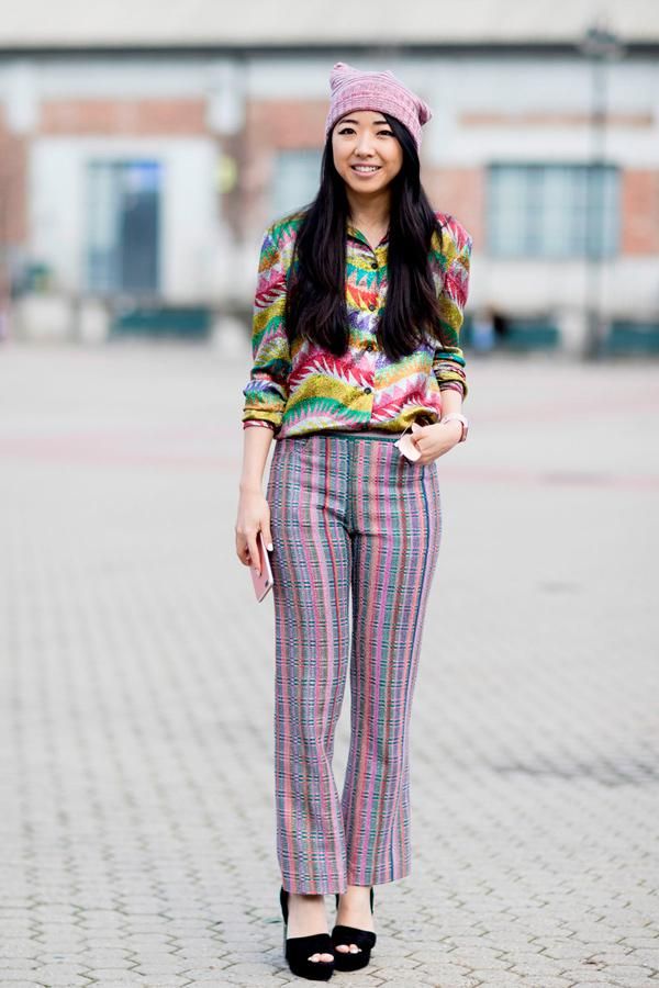 Milán Fashion Week: el pantalón a rayas verticales
