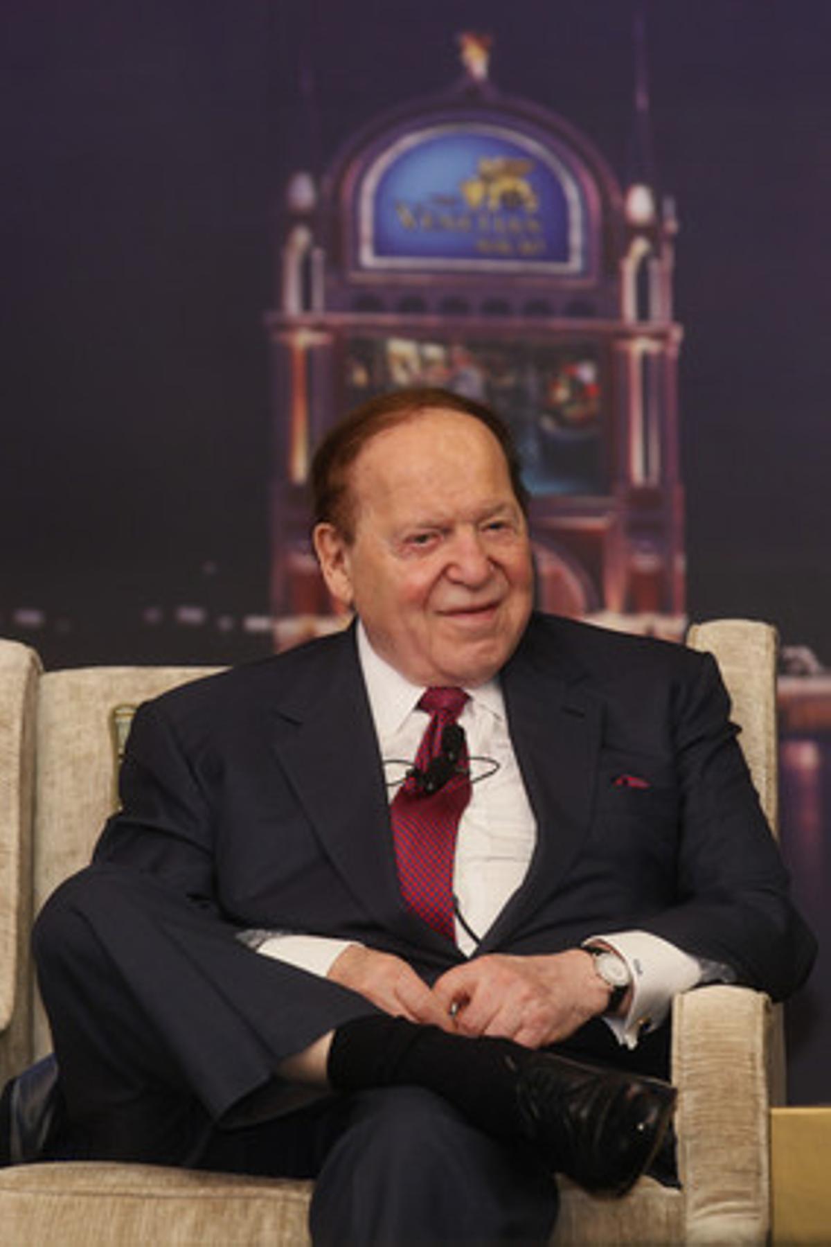 Sheldon Adelson, en una conferència a Macau, l’abril del 2012.
