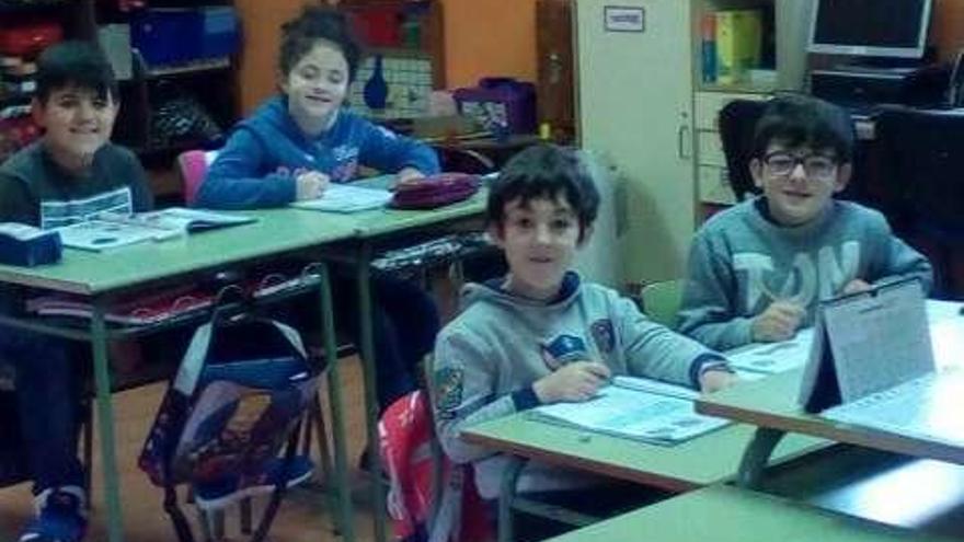 Los escolares del aula de Santianes.