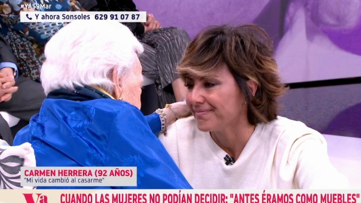 Sonsoles Ónega, emocionada con Carmen en 'Y Ahora Sonsoles'