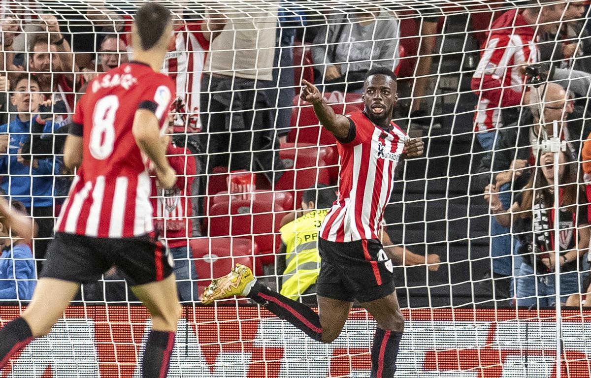 Iñaki Williams celebra el gol del triunfo