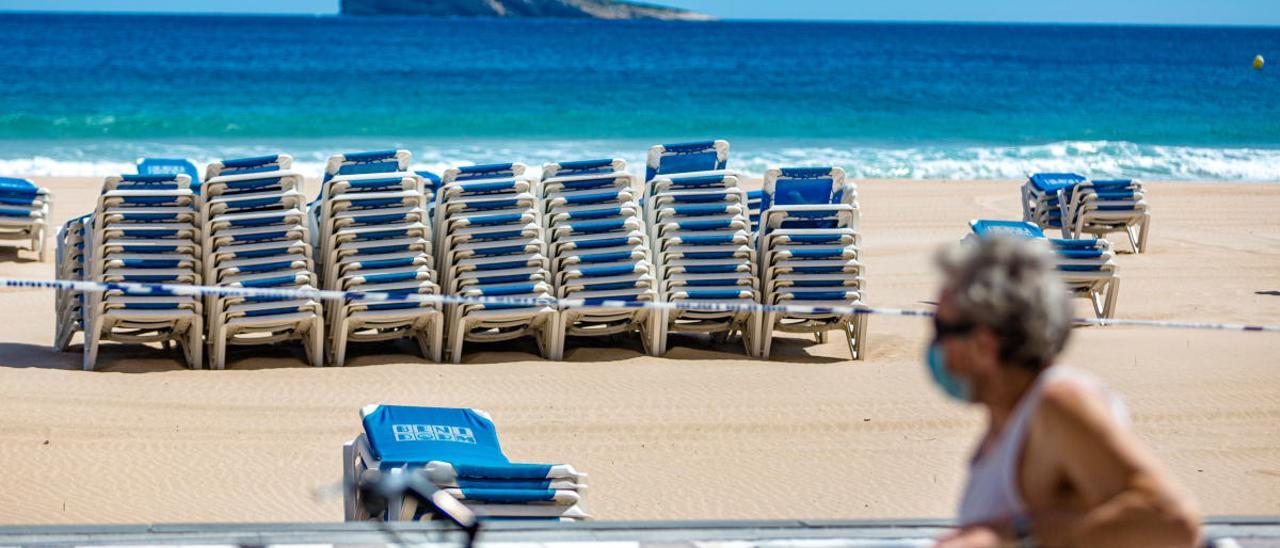 Las playas de Benidorm permanecen cerradas desde el pasado 13 de marzo.