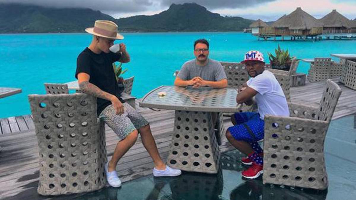 Justin Bieber y Floyd Mayweather se encuentran en Bora Bora