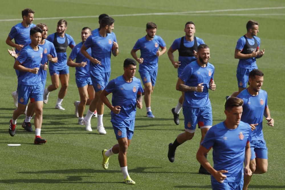 Darrer entrenament del Girona abans del partit contra el Reial Madrid