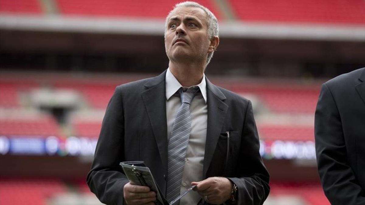 José Mourinho, durante la presentación de la candidatura de Infantino