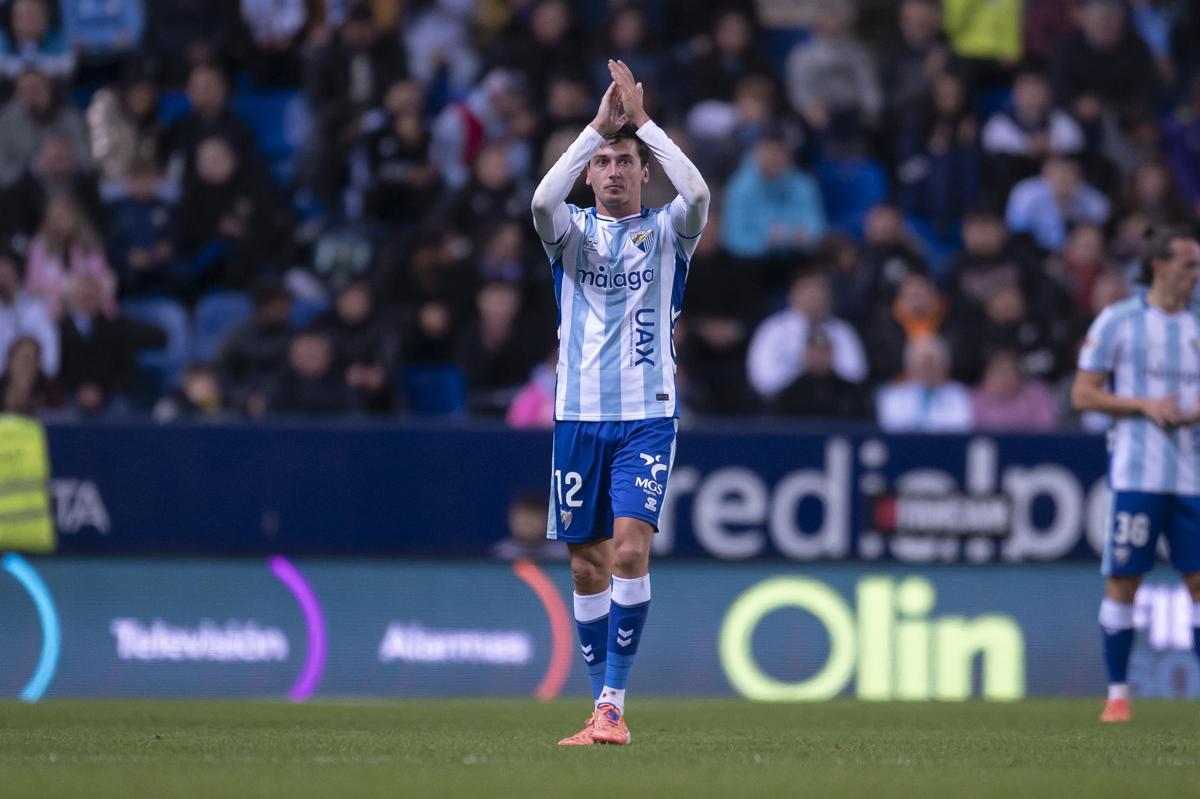 Carlos Dotor en un partido con el Málaga CF