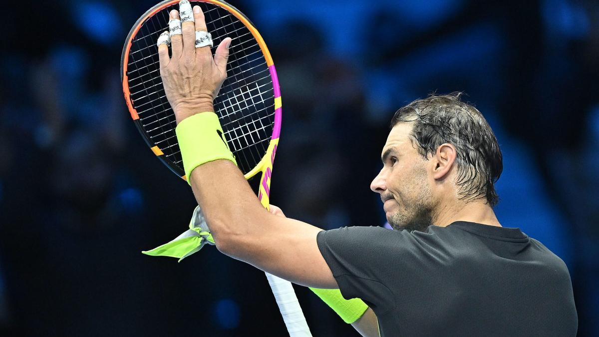 Rafa Nadal celebra su victoria contra Casper Ruud, insuficiente para estar en las semifinales de las ATP Finals de Turín pero importante para acabar 2022 con buenas sensaciones