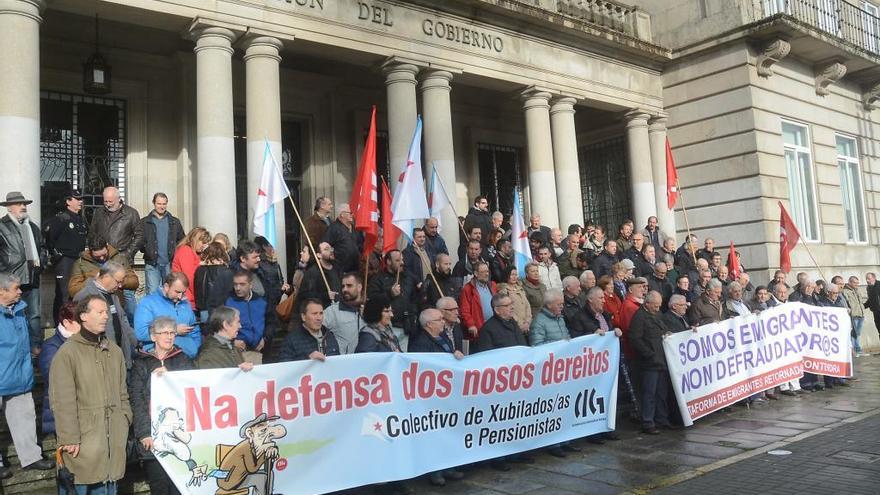 La manifestación de la CIG finalizó ante la Subdelegación del Gobierno de Pontevedra