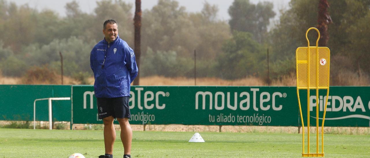 Germán Crespo, durante un entrenamiento del Córdoba CF, la pasada semana.