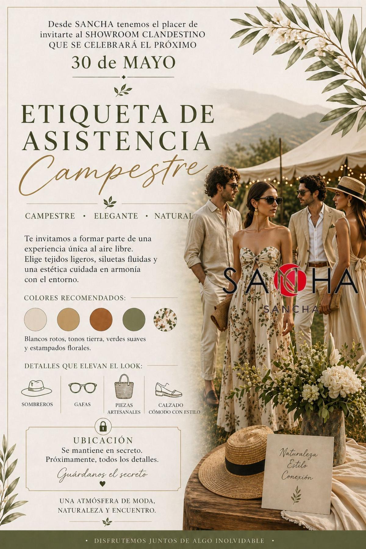 Una de las pistas que ha mandado Sancha a sus invitados para el Showroom Clandestino.