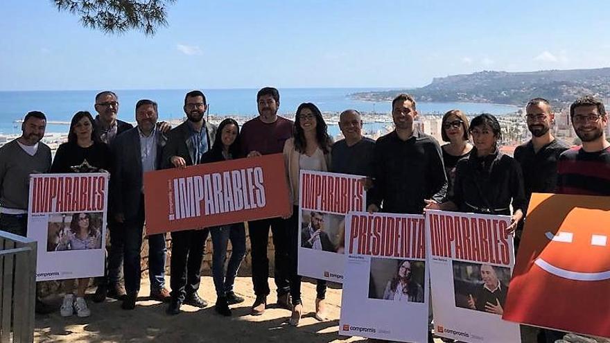 Compromís lleva su campaña &quot;imparable&quot; a lo alto del castillo de Dénia