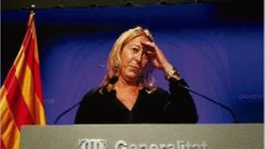 Neus Munté, ahir a la roda de premsa posterior a la reunió del Govern.