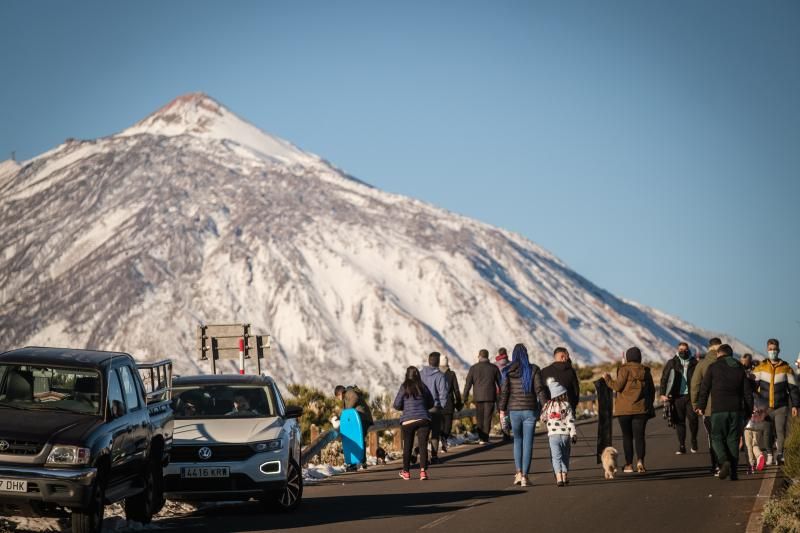 Nieve en el Parque Nacional del Teide