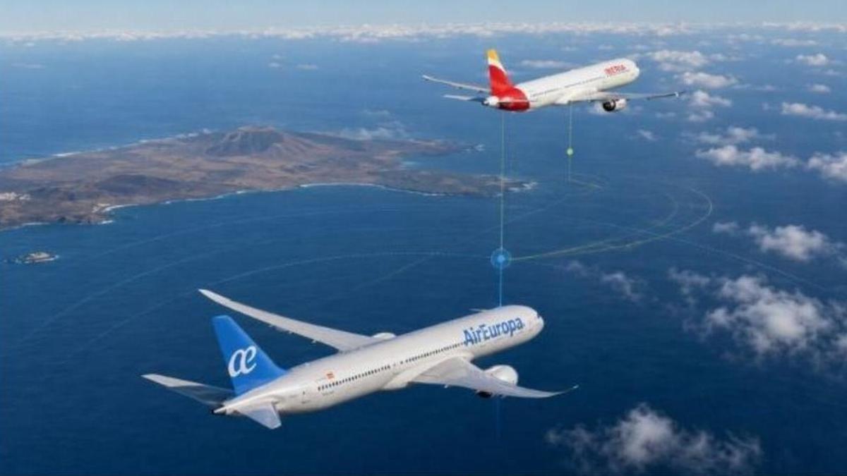 Un sistema anticolisión evita un accidente entre dos aviones en pleno vuelo sobre Canarias