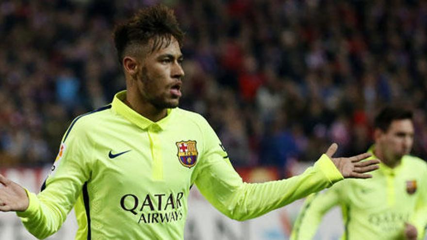 Neymar durante el encuentro ante el Atlético.