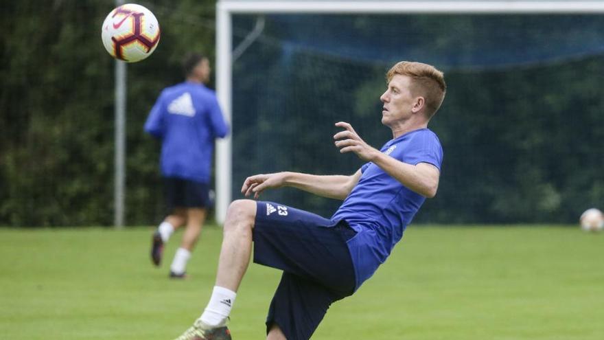 Mossa, en un entrenamiento en El Requexón.