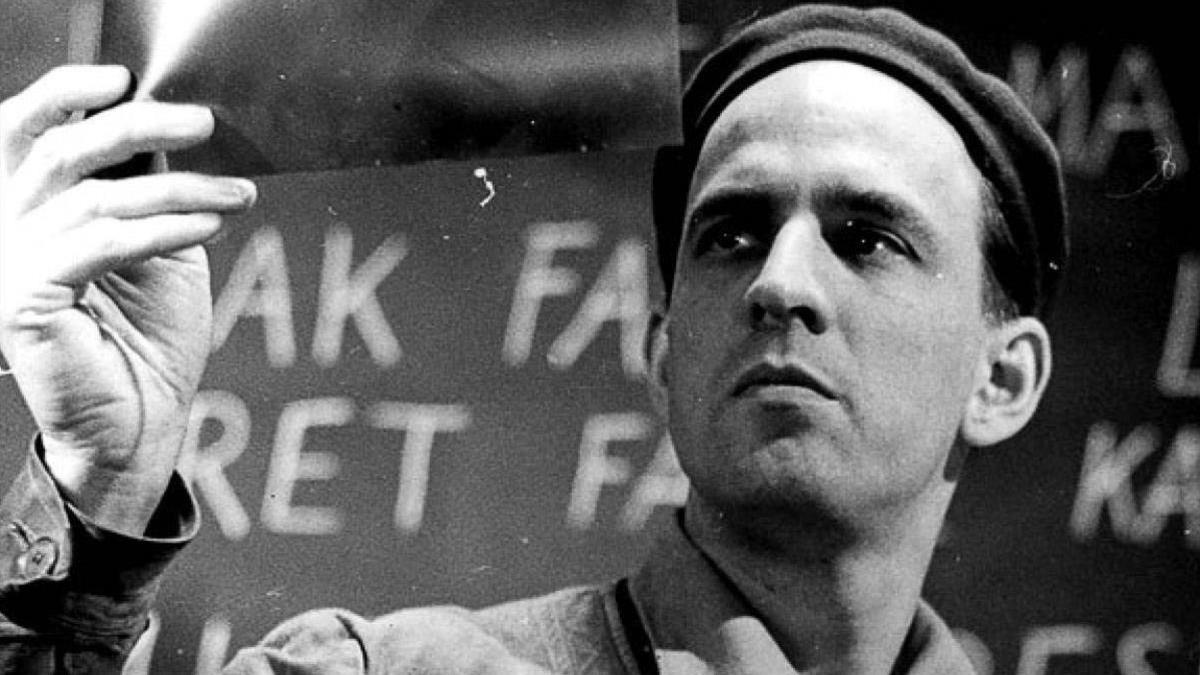 Ingmar Bergman, durante un  rodaje en 1957.