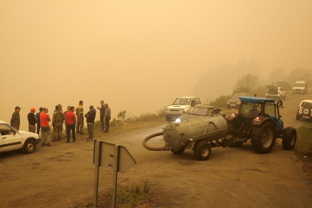 Efectes dels incendis que afecten Galícia, aquest dilluns 16 d''octubre del 2017