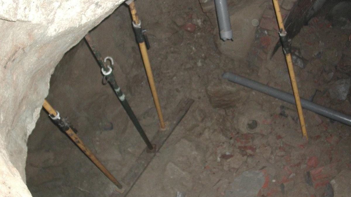 Un socavón en una vivienda de Madrid