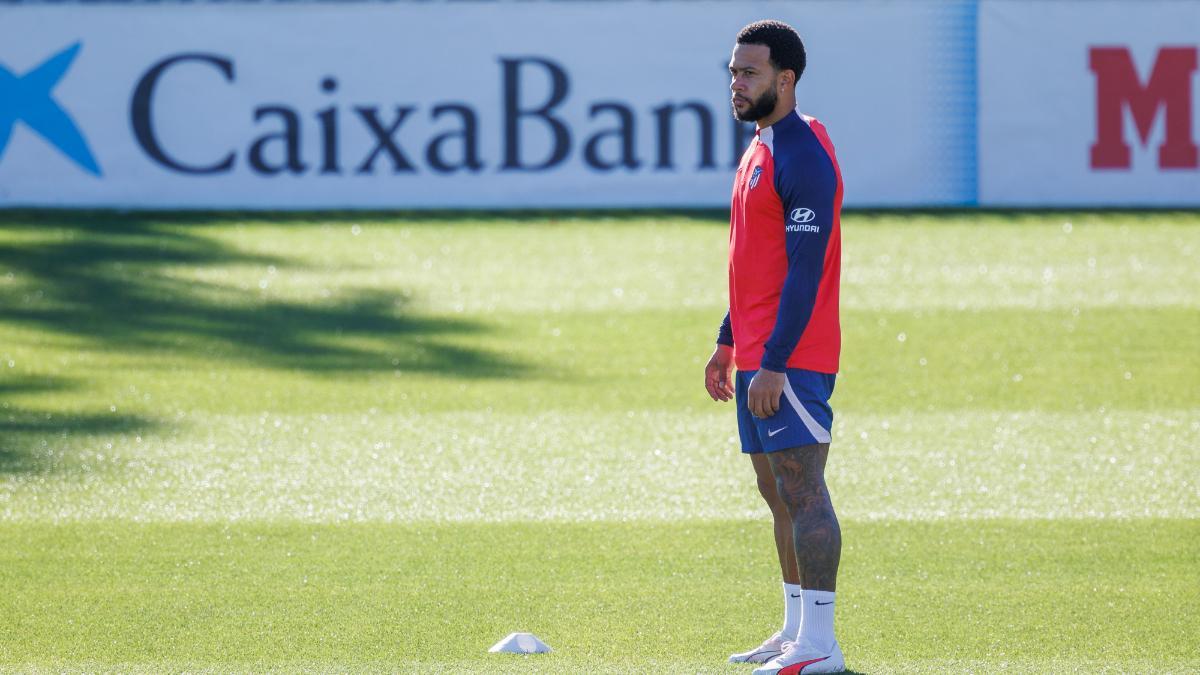 Memphis vuelve a entrenar con la mirada puesta en el Real Madrid