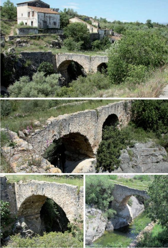 Puente del Molí de la Roca en San Rafael del Río sobre el río Sénia.