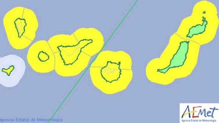 Canarias seguirá este martes en aviso amarillo
