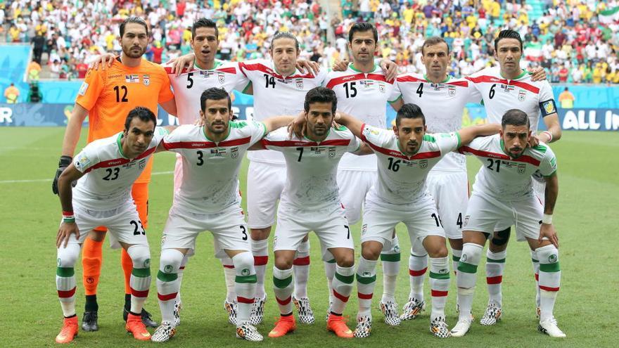 La selección de Irán durante el pasado Mundial.