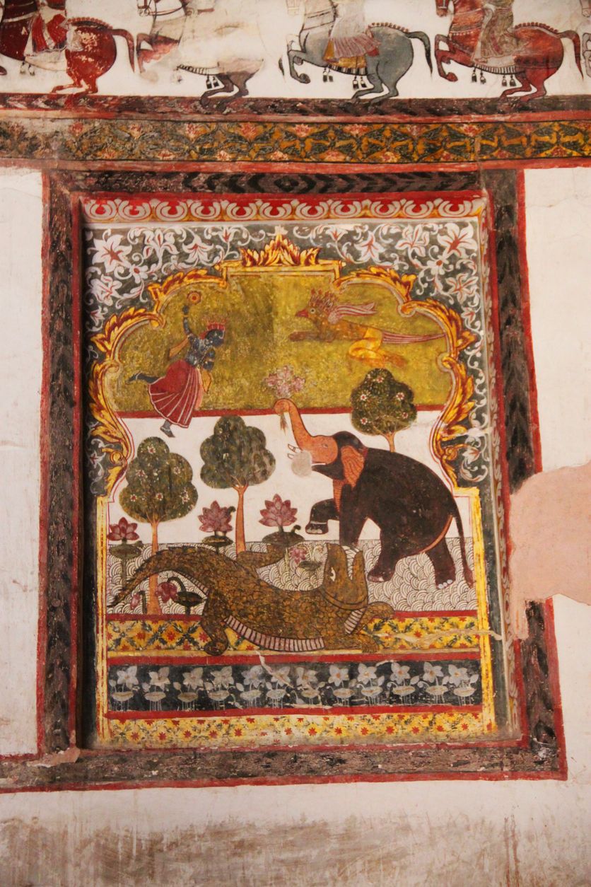 Detalle del palacio Jahangir Mahal.