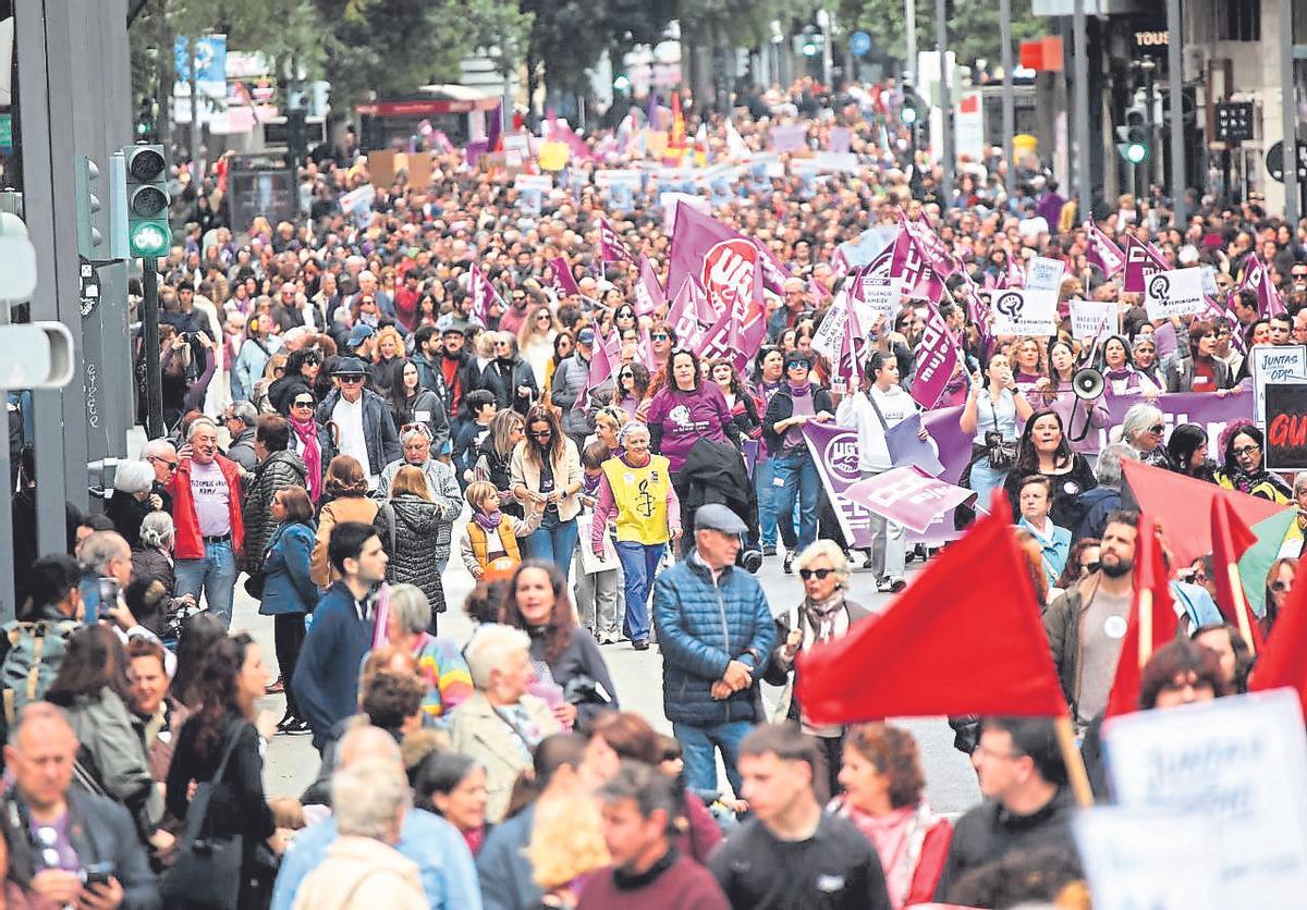 Manifestación el pasado 8M en Murcia