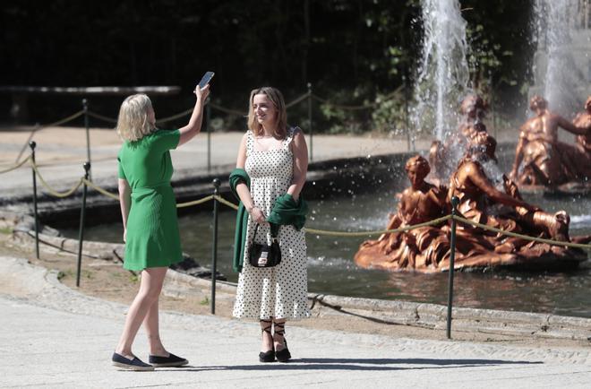 Las nietas de Jill Biden, Finnegan y Maisy Biden, en La Granja de San Ildefonso