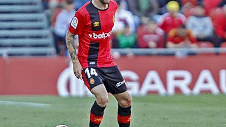 Dani Rodríguez, en un partido con el Mallorca esta temporada.