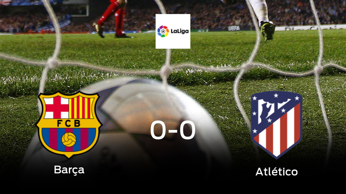 El Barcelona y el Atlético de Madrid se reparten los puntos en un partido sin goles (0-0)