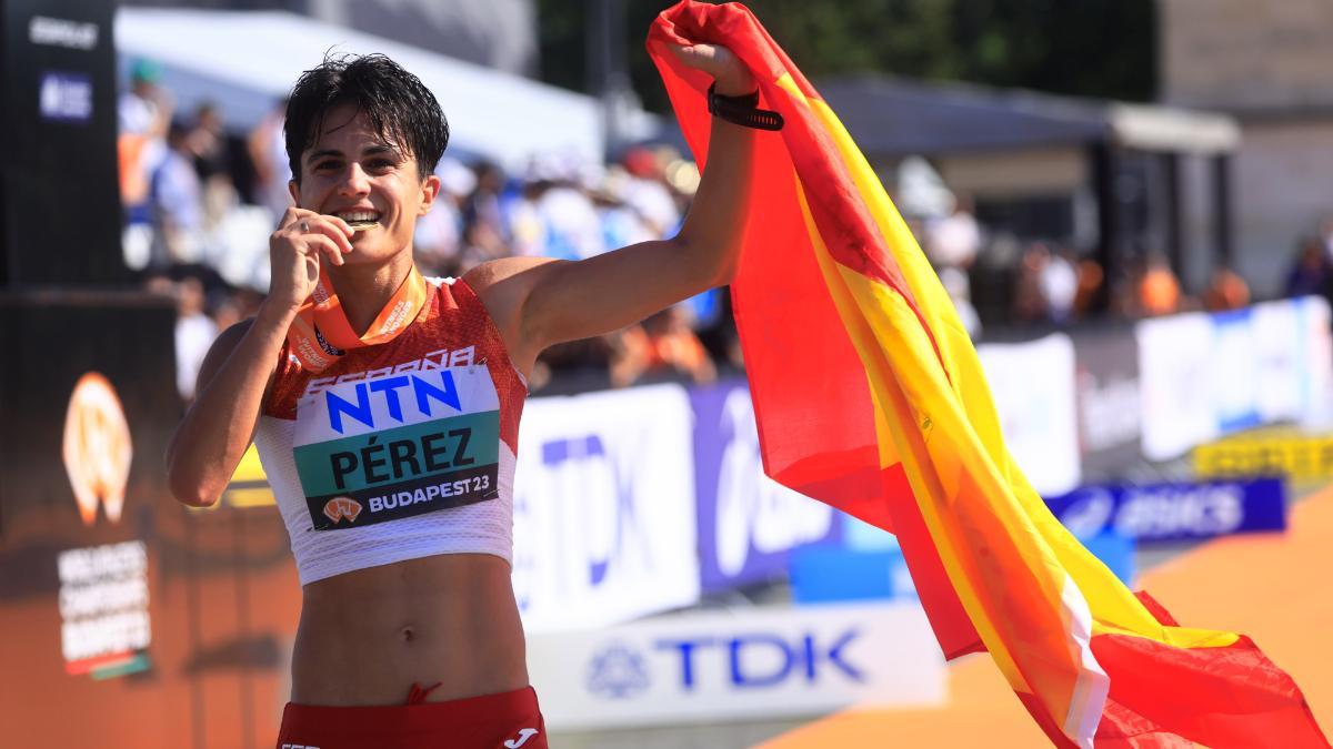 María Pérez, tras ganar su segundo oro en Budapest