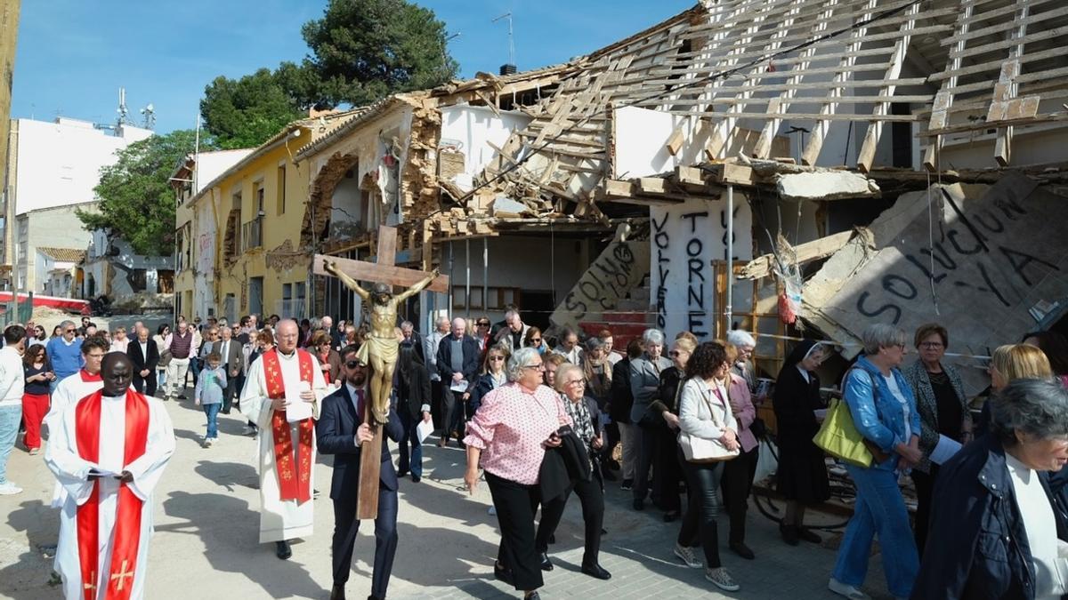 Via Crucis del Viernes Santo en Picanya, esta mañana.